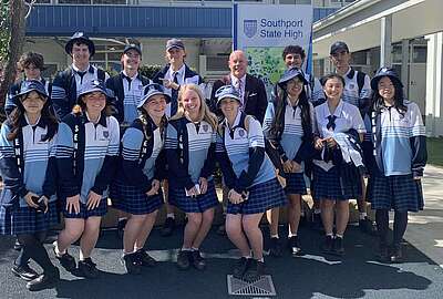 Southport State High School in Queensland, Australien 